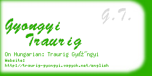 gyongyi traurig business card